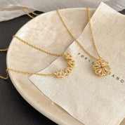 Dames ketting met klaver- en hartdetails