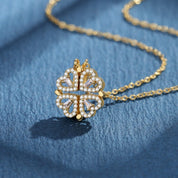 Dames ketting met klaver- en hartdetails