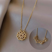 Dames ketting met klaver- en hartdetails