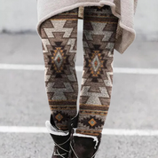 Gebreide legging met grafisch patroon - Nava