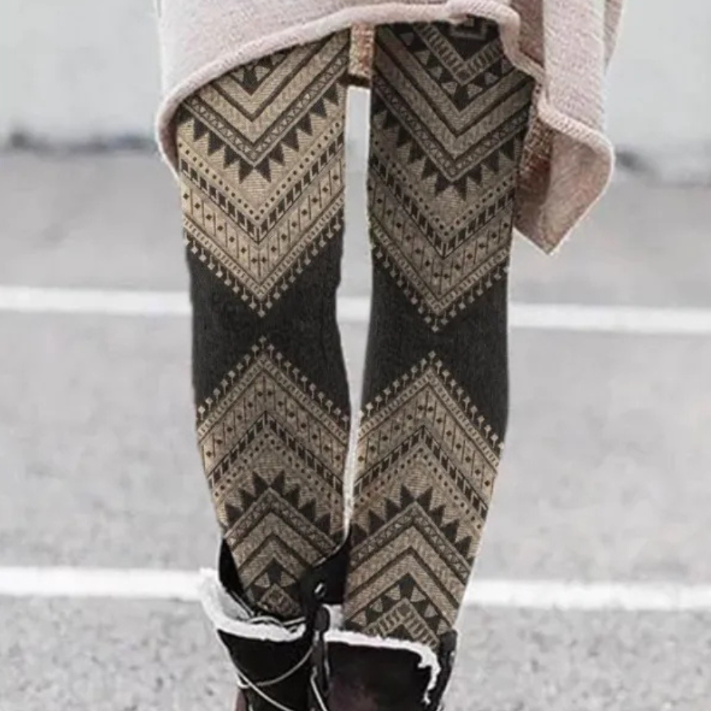 Gebreide legging met grafisch patroon - Nava
