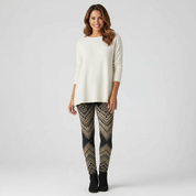 Gebreide legging met grafisch patroon - Nava