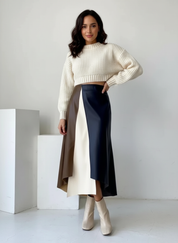 Dames rok met kleurcontrast – Alina