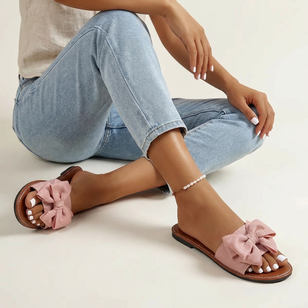 Dames slippers met strikdetail – Rosalie