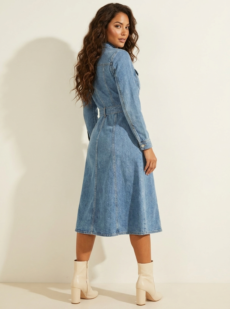 Denim Overhemdjurk met Tailleceintuur - Charlotte
