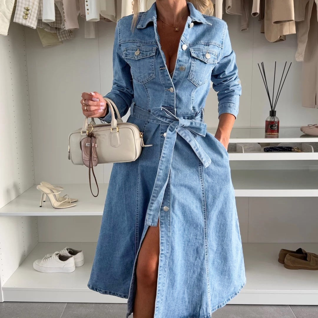 Denim Overhemdjurk met Tailleceintuur - Charlotte