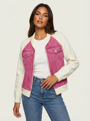 Denim bomberjack met zachte mouwen – Anaëlle