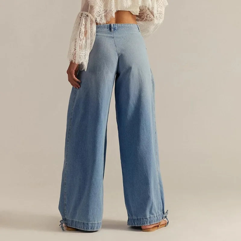 Denim harem jogger dames – Santi