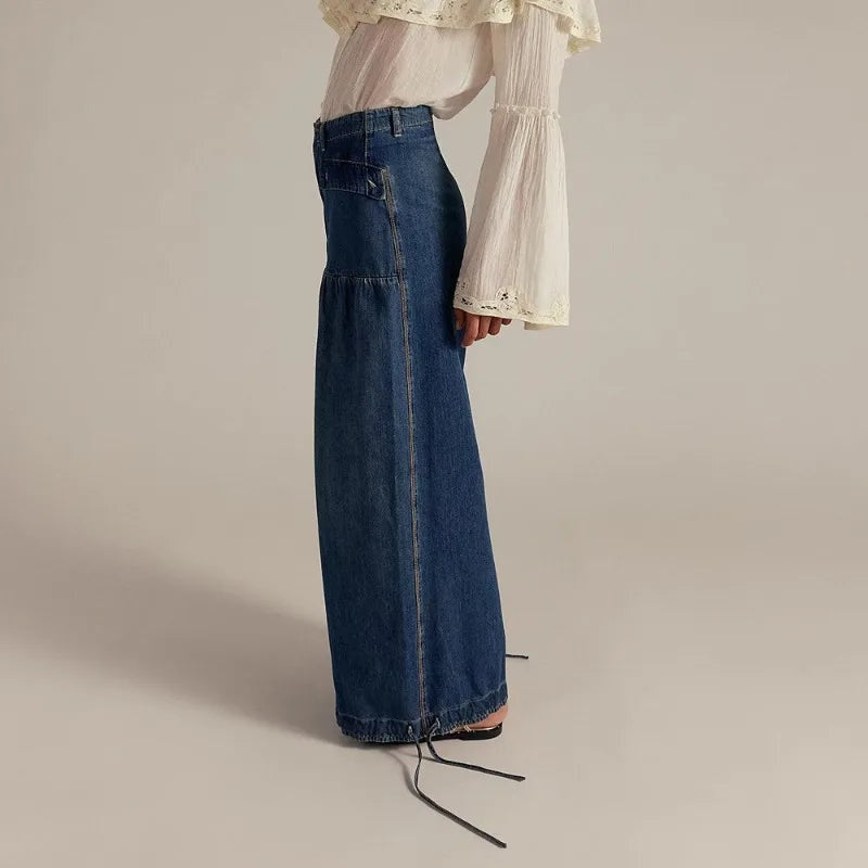 Denim harem jogger dames – Santi