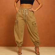 Drawcord denim jogger dames – Runway