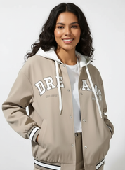 Dream casual hoodie bomber dames – Amélie