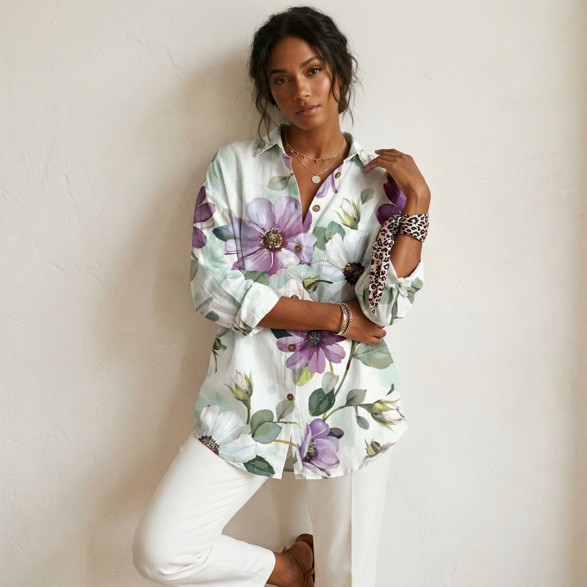 stijlvolle en comfortabele damesblouse met verfijnde print.