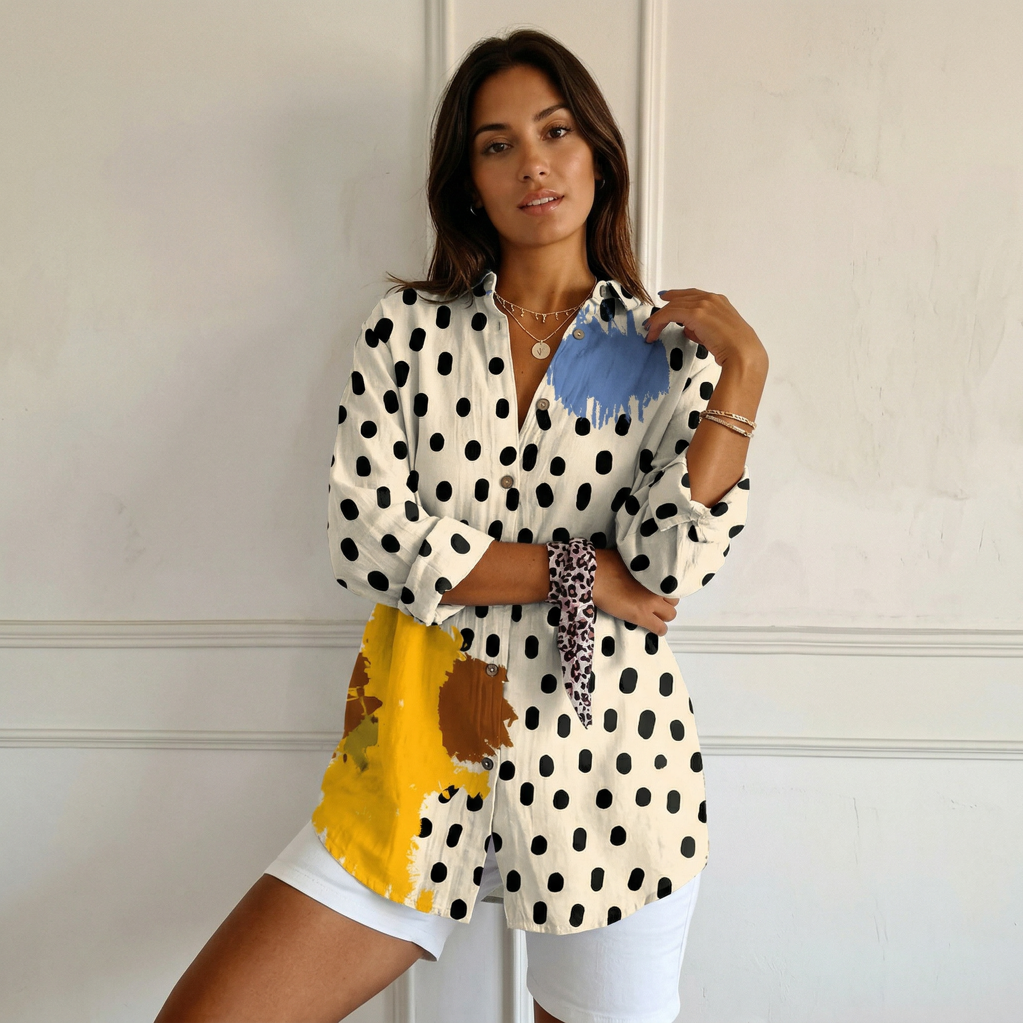 stijlvolle en comfortabele damesblouse met verfijnde print.