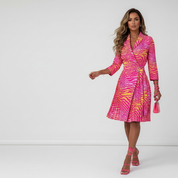 Elegant geplooid blazerjurk met ceintuur