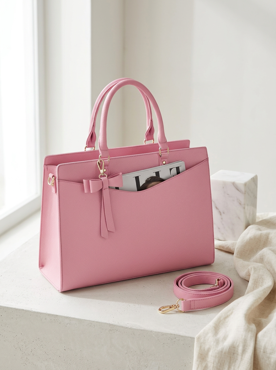 Elegante PU leren dames laptoptas – Elara