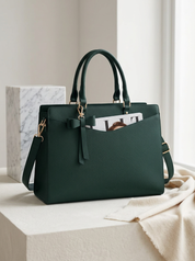 Elegante PU leren dames laptoptas – Elara