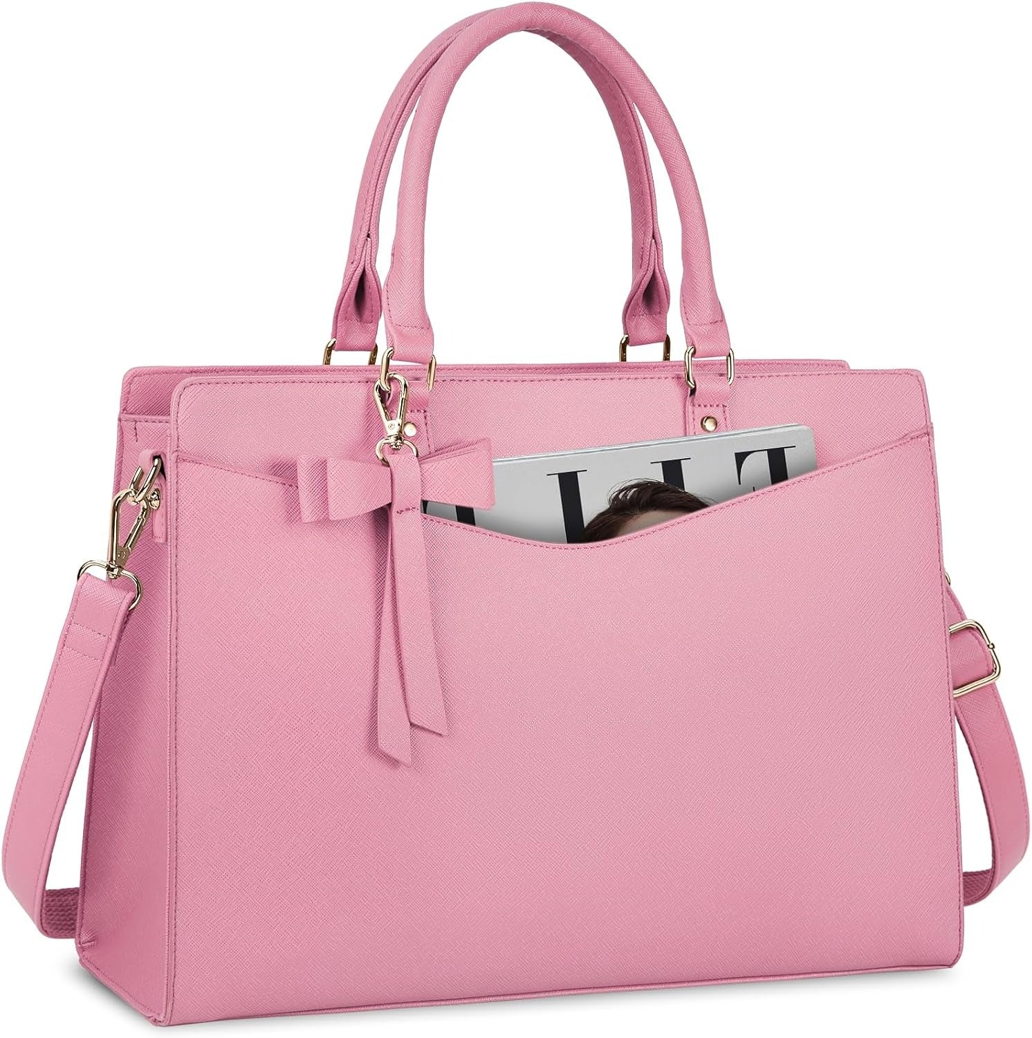 Elegante PU leren dames laptoptas – Elara