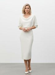 Elegante Gebreide Midi Jurk – Sophie