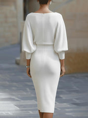 Elegante Gebreide Midi Jurk – Sophie