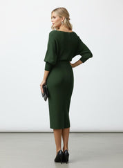 Elegante Gebreide Midi Jurk – Sophie