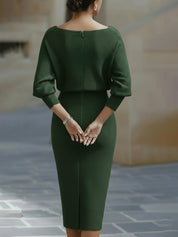 Elegante Gebreide Midi Jurk – Sophie