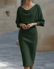 Elegante Gebreide Midi Jurk – Sophie