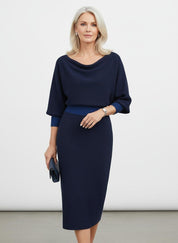 Elegante Gebreide Midi Jurk – Sophie