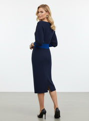 Elegante Gebreide Midi Jurk – Sophie
