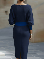 Elegante Gebreide Midi Jurk – Sophie