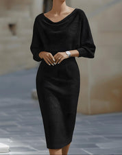 Elegante Gebreide Midi Jurk – Sophie
