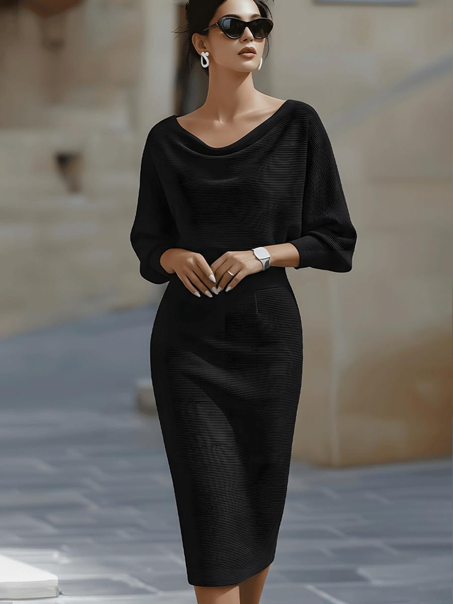 Elegante Gebreide Midi Jurk – Sophie