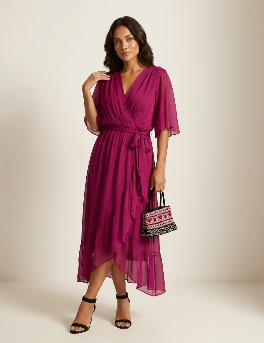 Elegant wrap maxi dress - Serena
