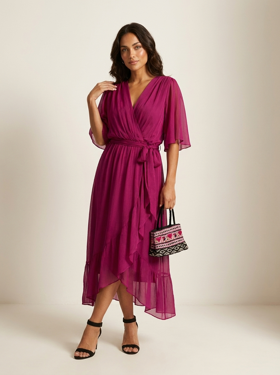 Elegante Wikkel Maxi Jurk - Serena
