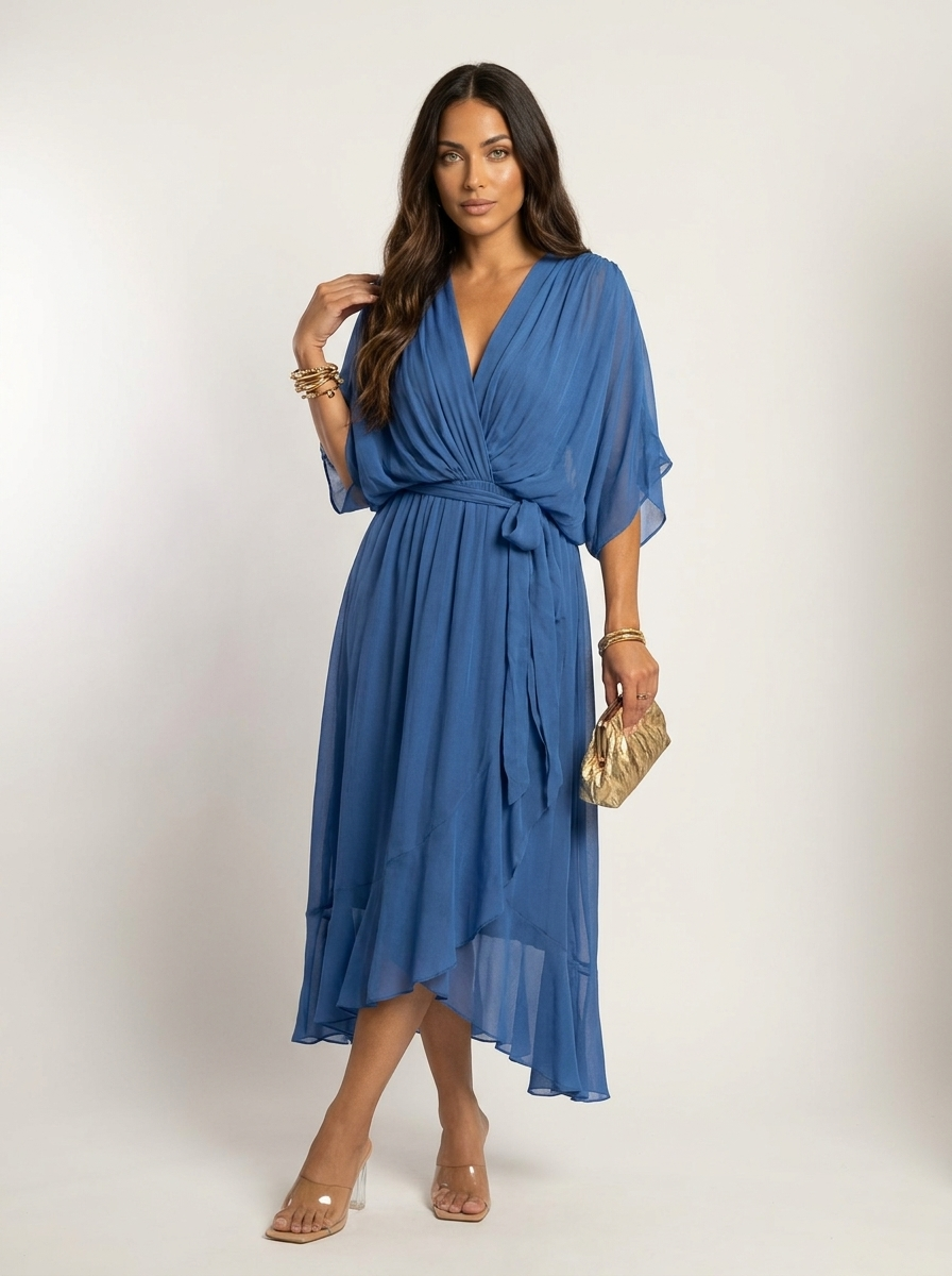 Elegante Wikkel Maxi Jurk - Serena