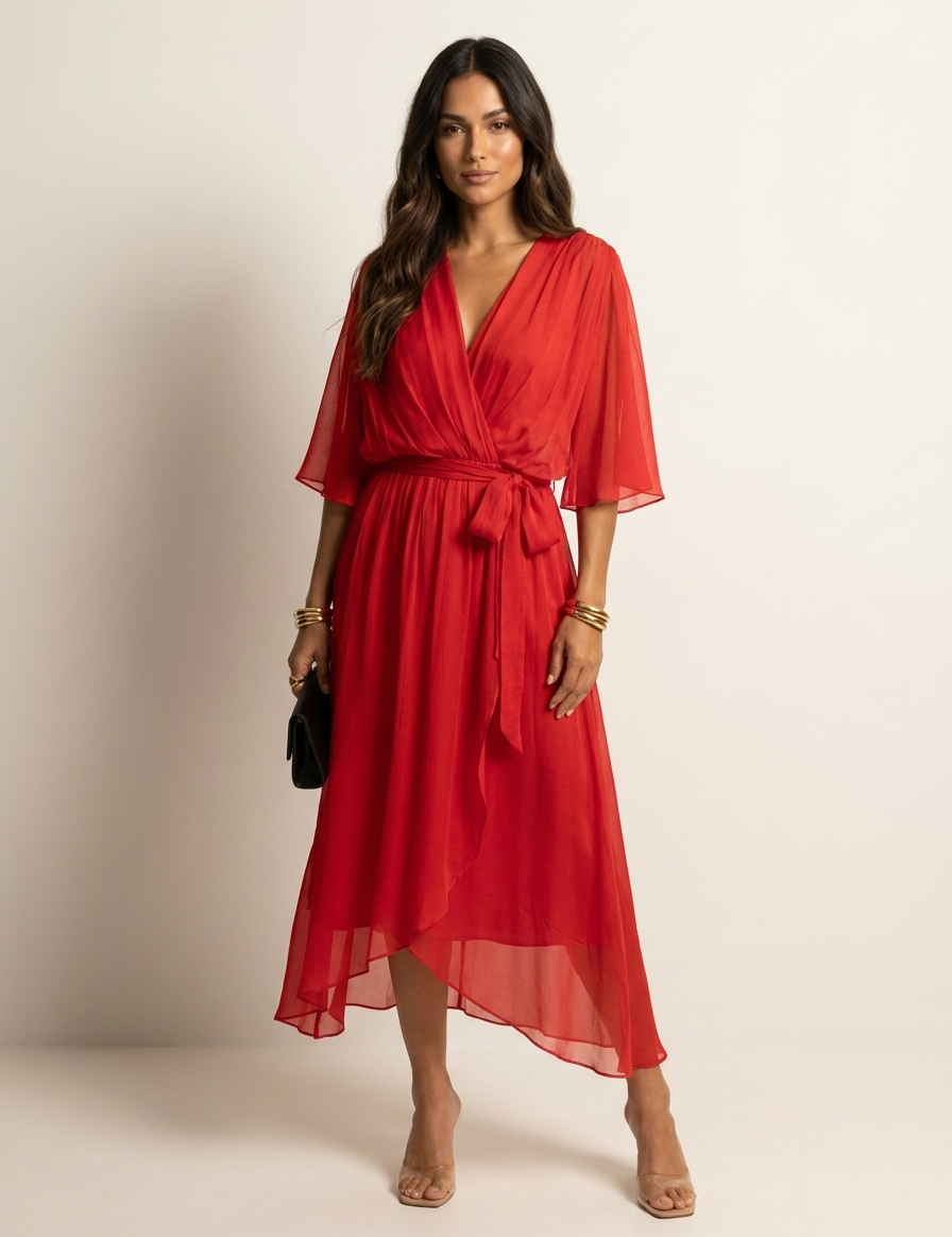 Elegant wrap maxi dress - Serena