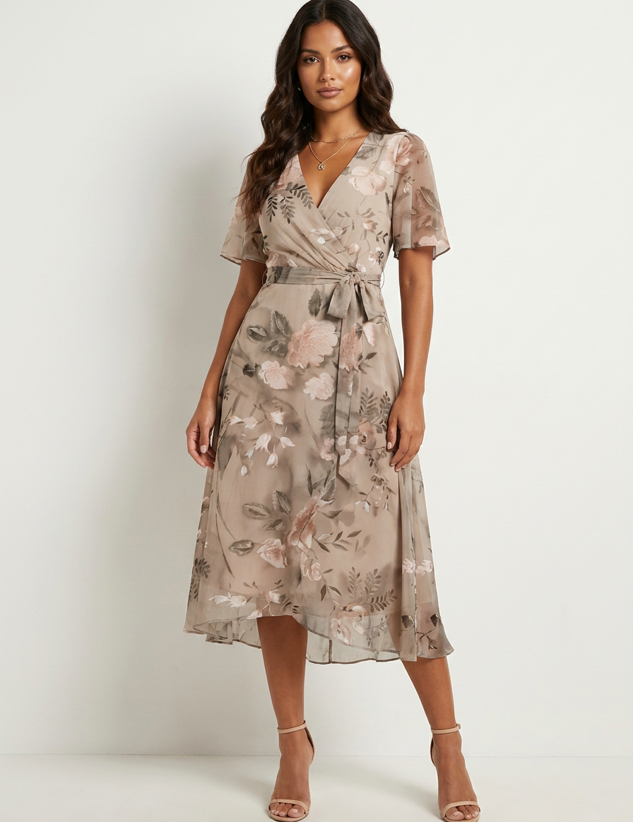 Elegant floral midi dress - Maud