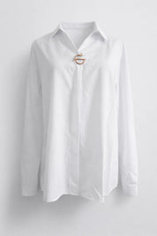 Elegante blouse met siergesp - Claire