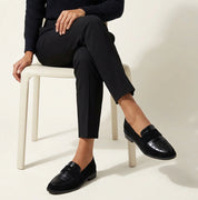 Elegante dames loafers met crocoprint - Adrienne