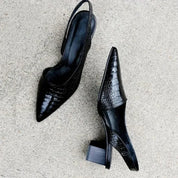 Elegante dames pumps met crocoprint - Delphine