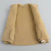 Elegante damesmantel met parelknopen - Camille