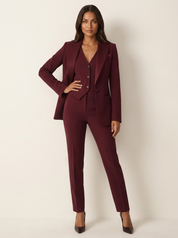 Elegante driedelige dames set met blazer, gilet en pantalon