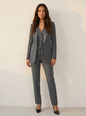 Elegante driedelige dames set met blazer, gilet en pantalon