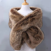 Elegante faux fur omslagsjaal - Aurora