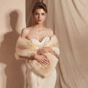 Elegante faux fur omslagsjaal - Aurora