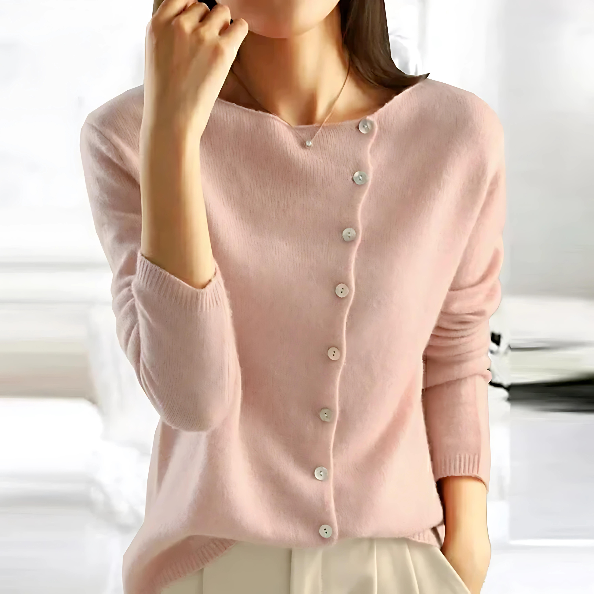 Elegante fijngebreide cardigan - Elise