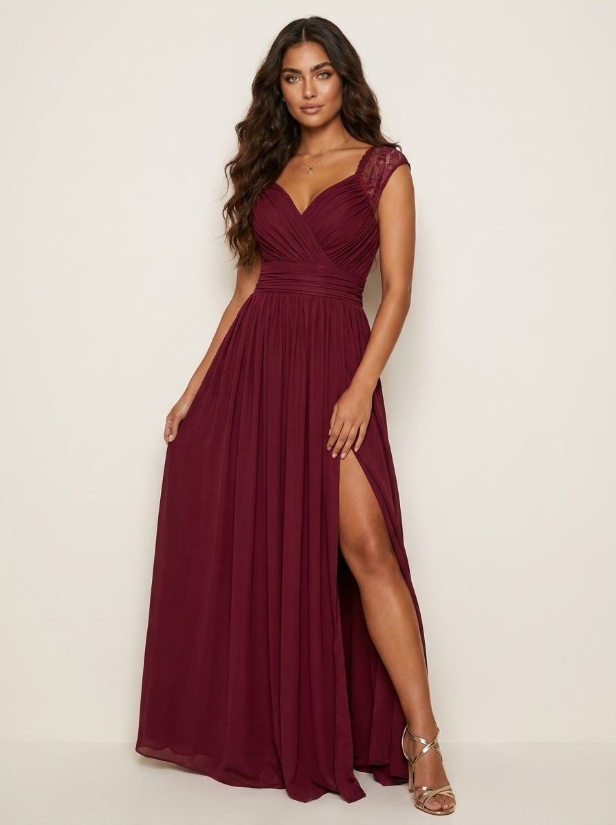 Elegante galajurk met kanten details - Isabella