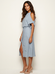 Elegante halterjurk met zwierige rok - Olivia