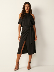 Elegante halterjurk met zwierige rok - Olivia