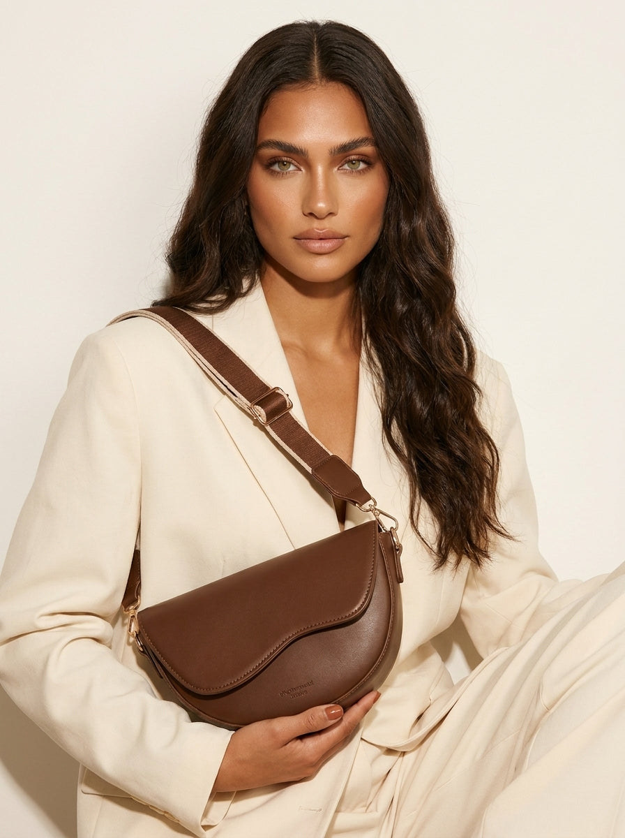 Elegante halvemaan crossbodytas - Sofia