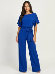 Elegante jumpsuit met tailleceintuur - Delphine